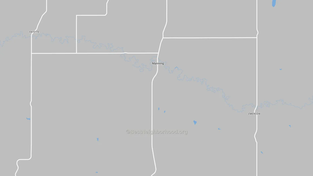 Bike Grade map of Manning, ND
