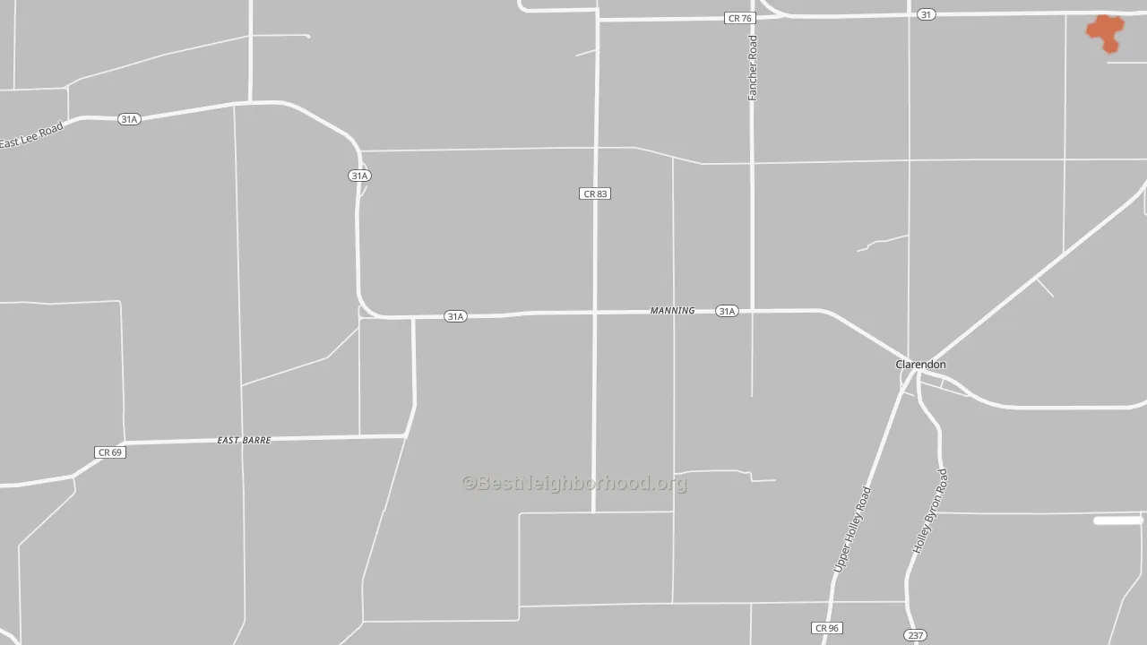 Bike Grade map of Manning, NY