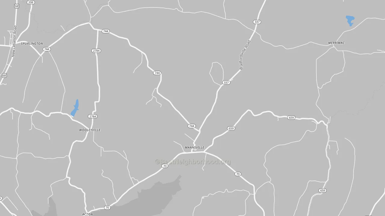 Bike Grade map of Mannsville, KY