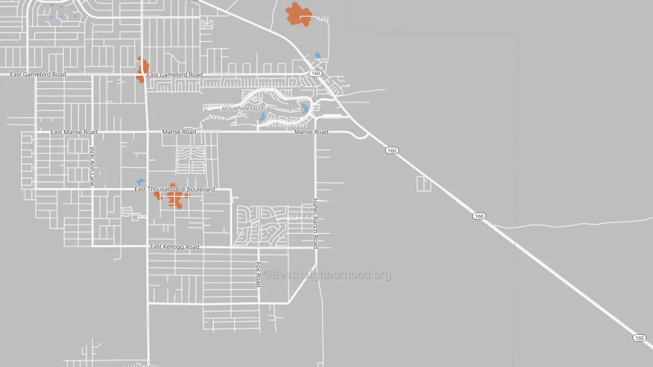 Bike Grade map of Manse, NV