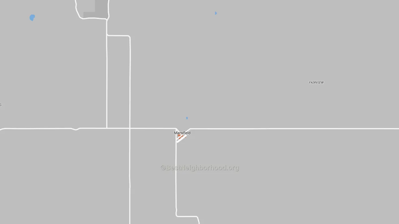 Bike Grade map of Mansfield, WA