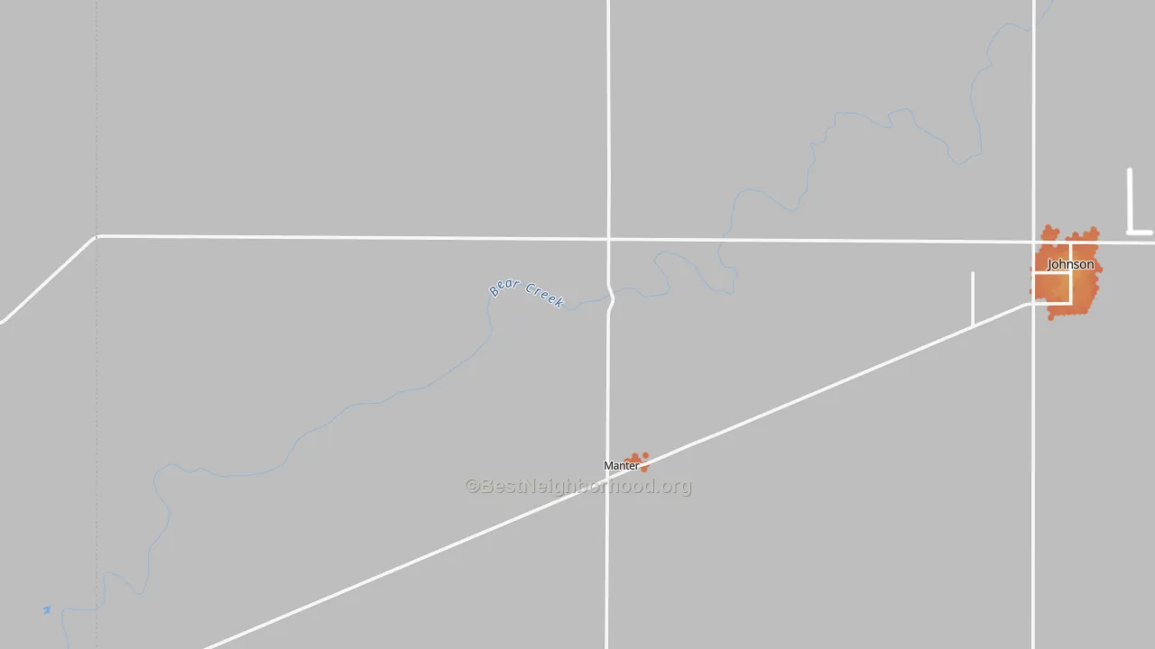 Bike Grade map of Manter, KS