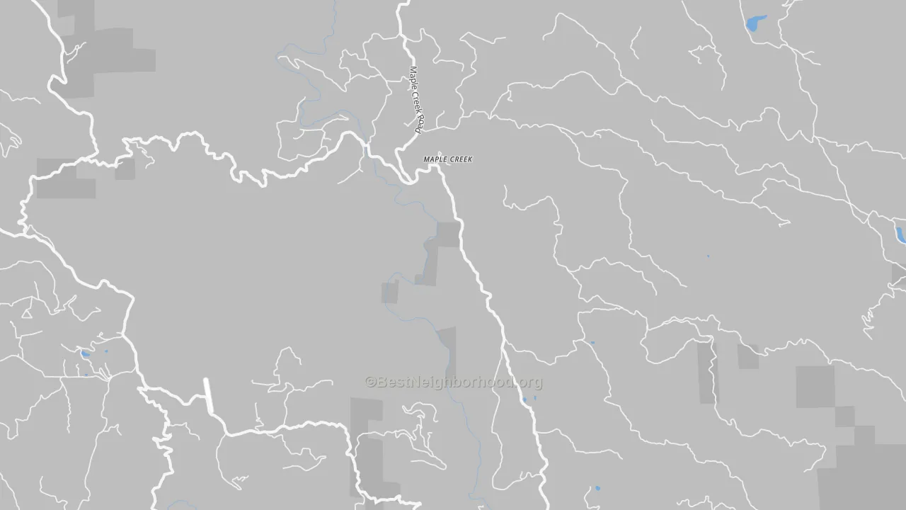 Bike Grade map of Maple Creek, CA