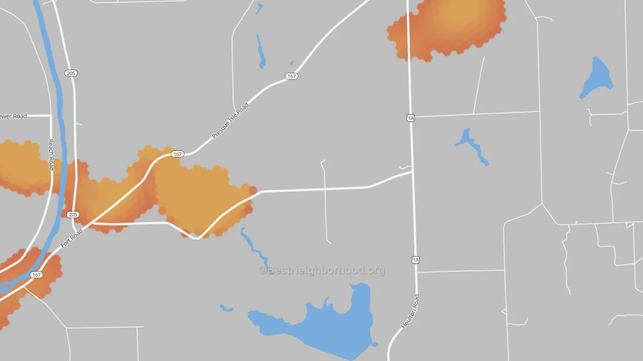 Bike Grade map of Maple Grove, ME