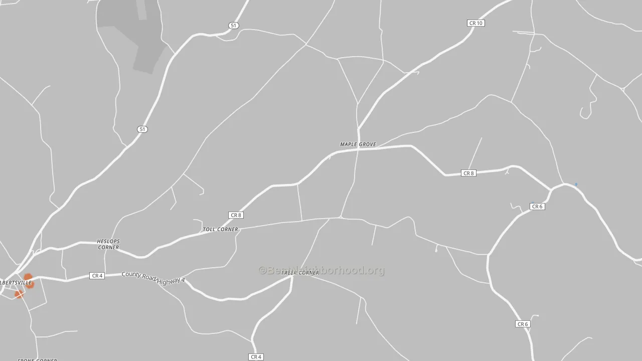 Bike Grade map of Maple Grove, NY