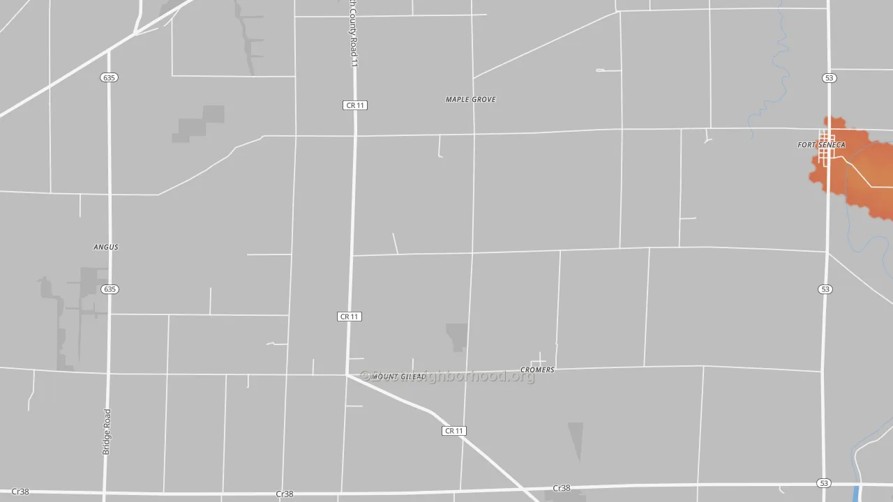 Bike Grade map of Maple Grove, OH
