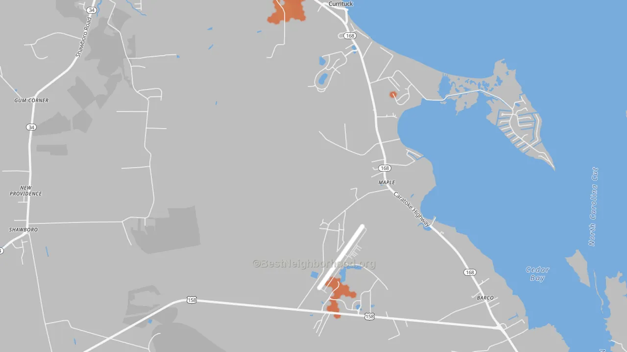 Bike Grade map of Maple, NC