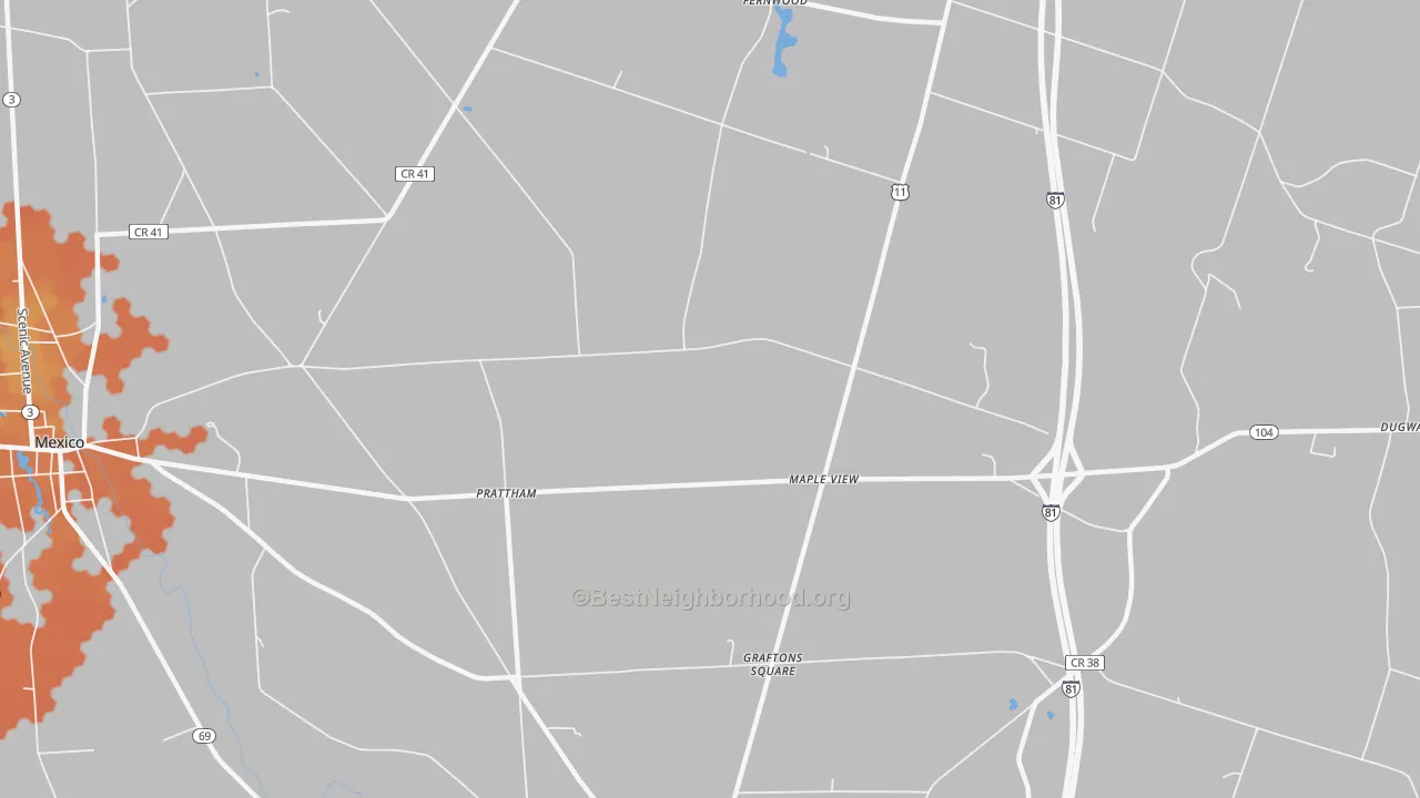 Bike Grade map of Maple View, NY