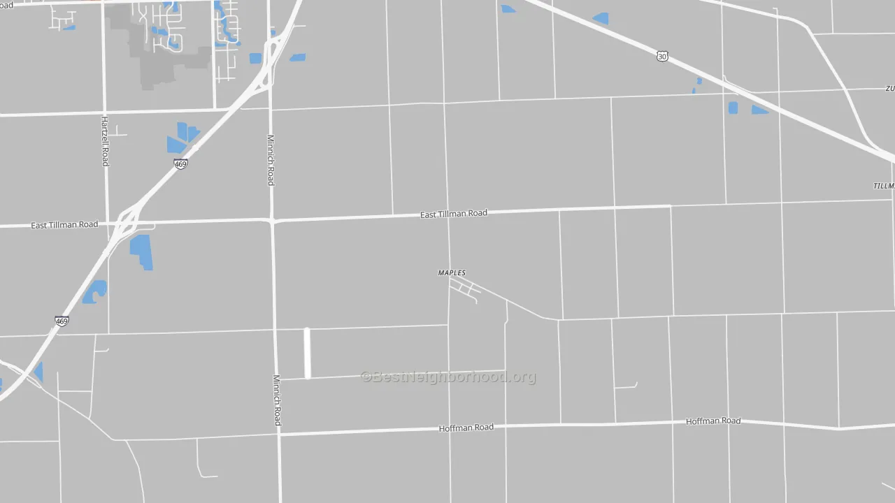 Bike Grade map of Maples, IN