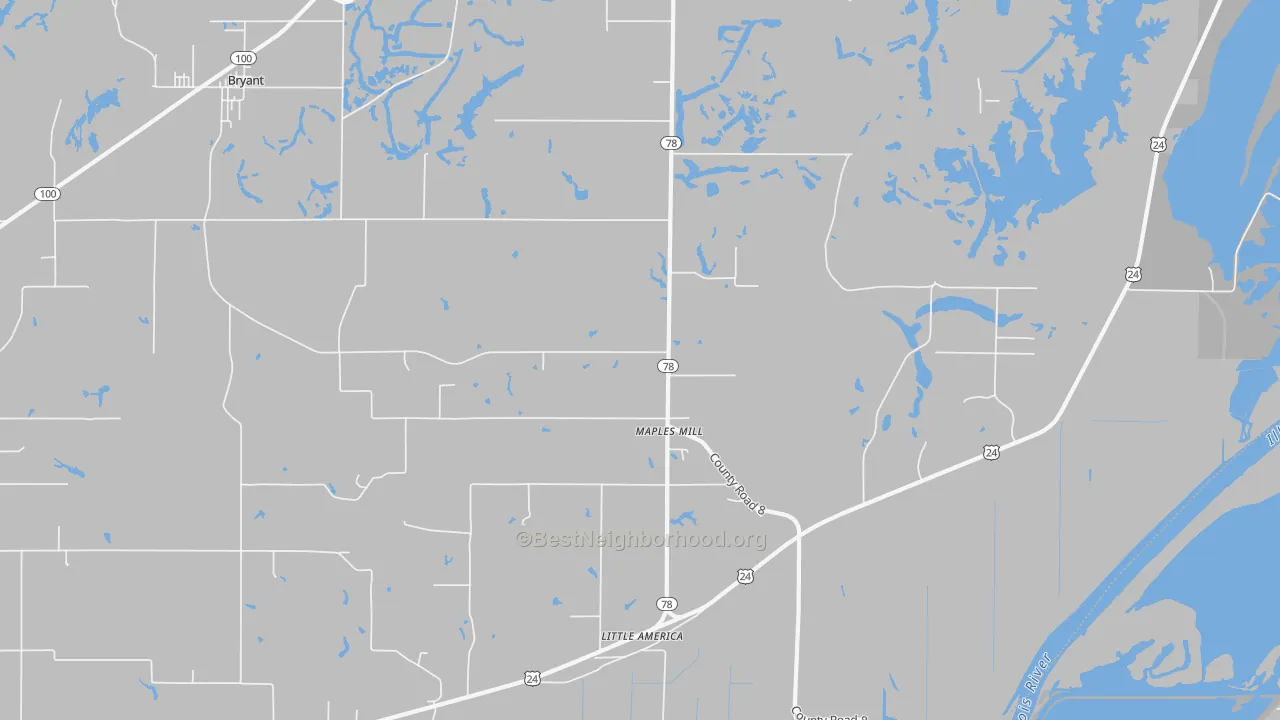 Bike Grade map of Maples Mill, IL