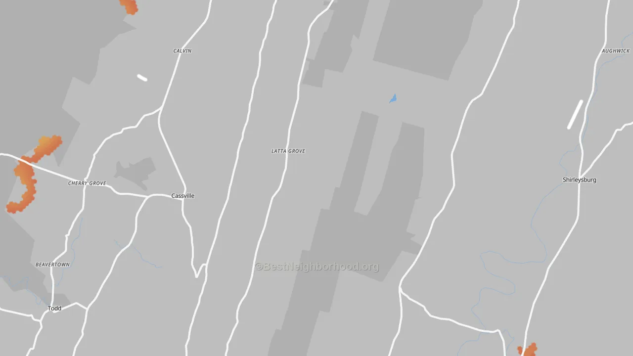 Bike Grade map of Mapleton Depot, PA