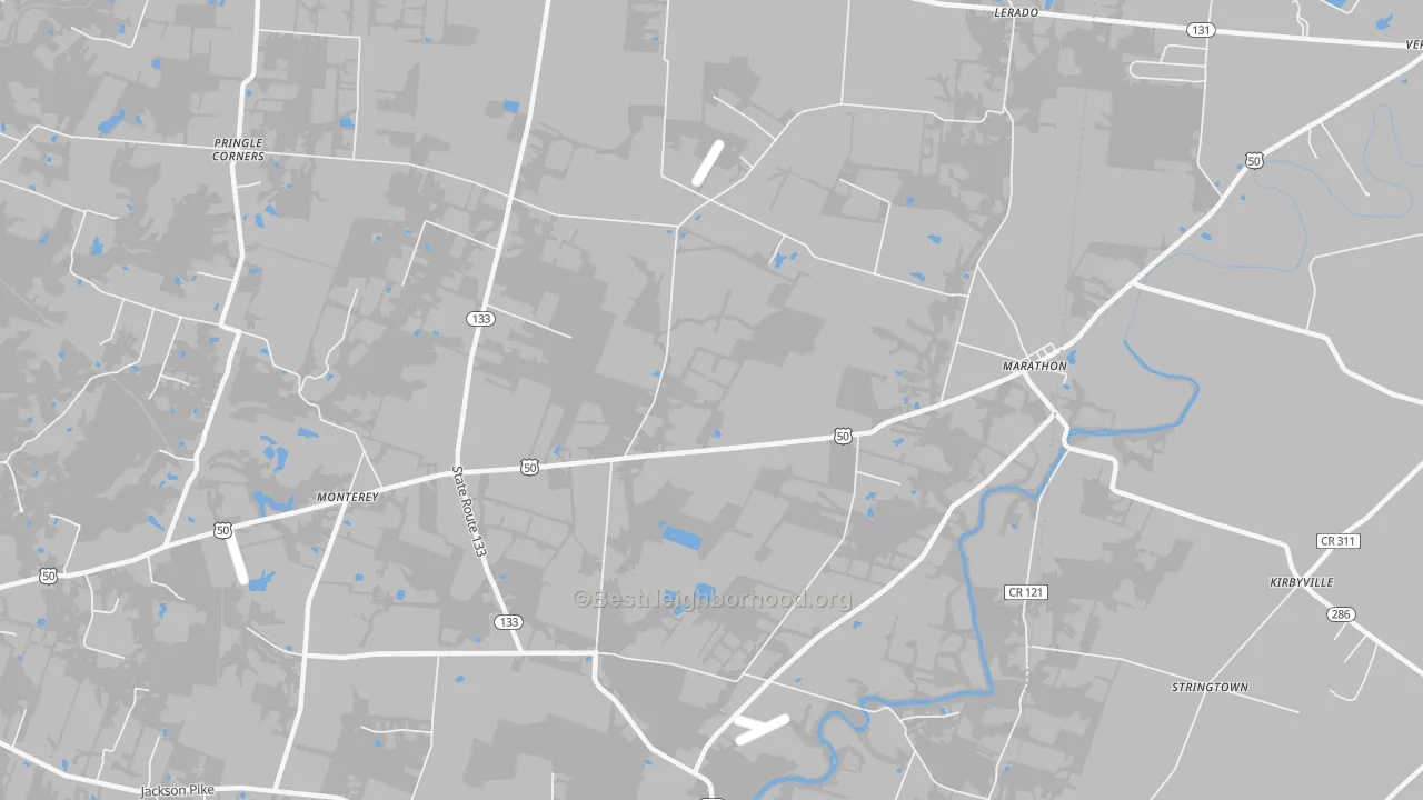 Bike Grade map of Marathon, OH