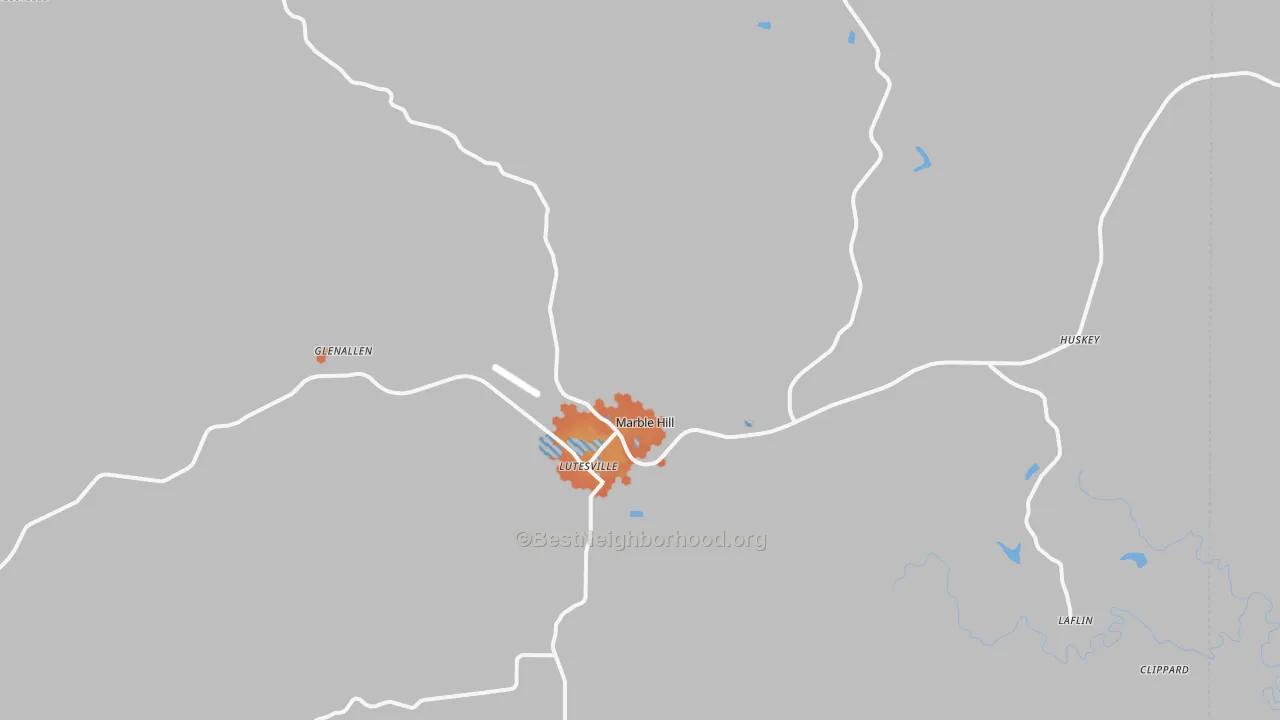Bike Grade map of Marble Hill, MO