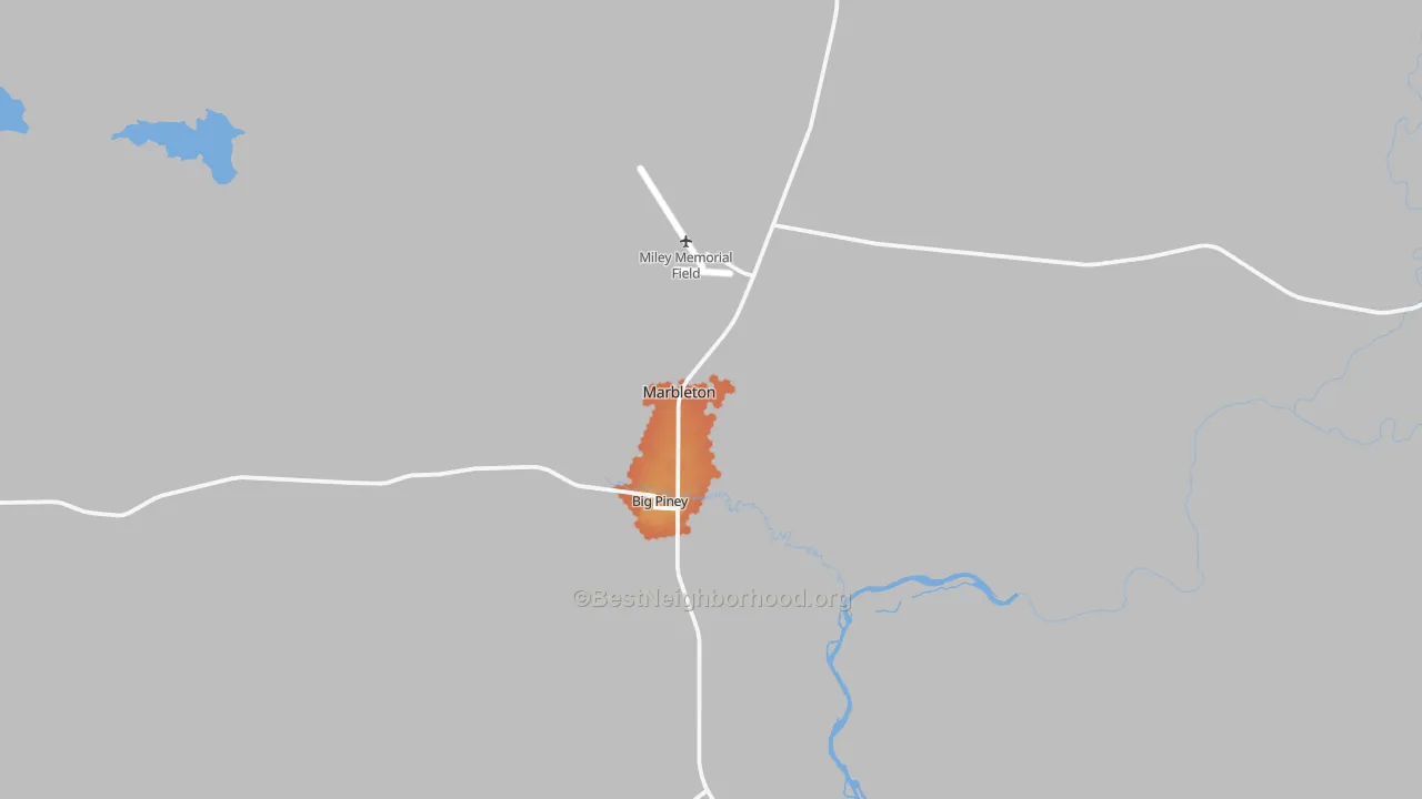 Bike Grade map of Marbleton, WY