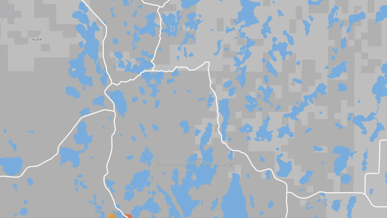 Bike Grade map of Marcell, MN