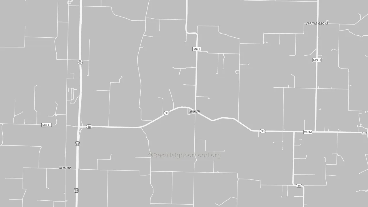 Bike Grade map of March, MO