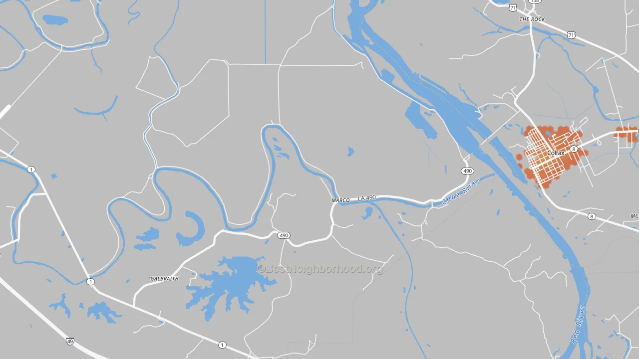 Bike Grade map of Marco, LA