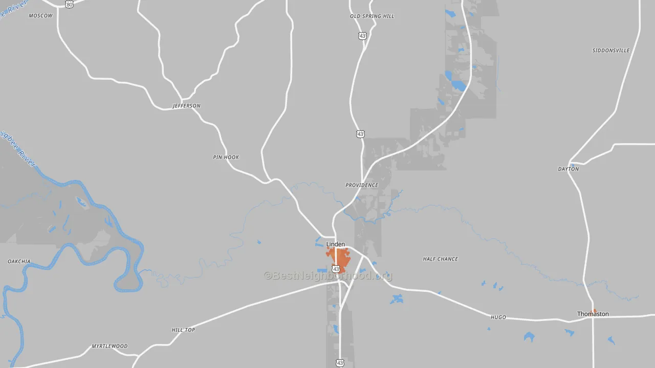 Bike Grade map of Marengo County, AL