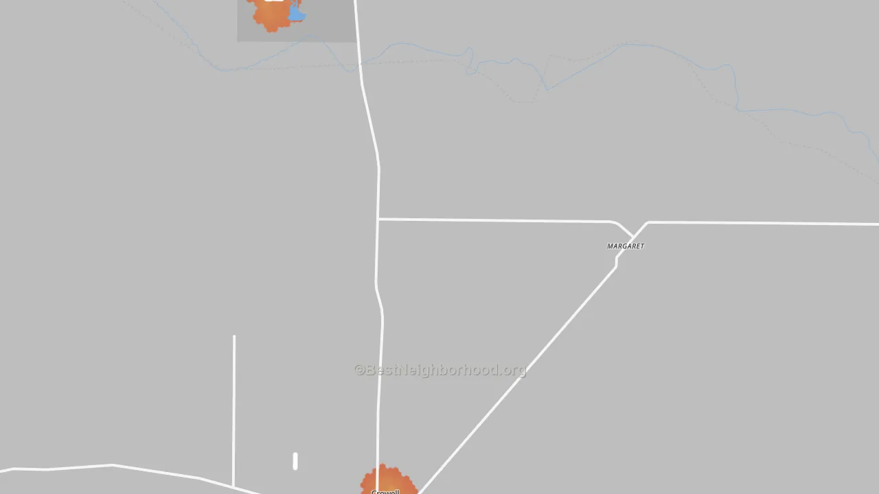 Bike Grade map of Margaret, TX