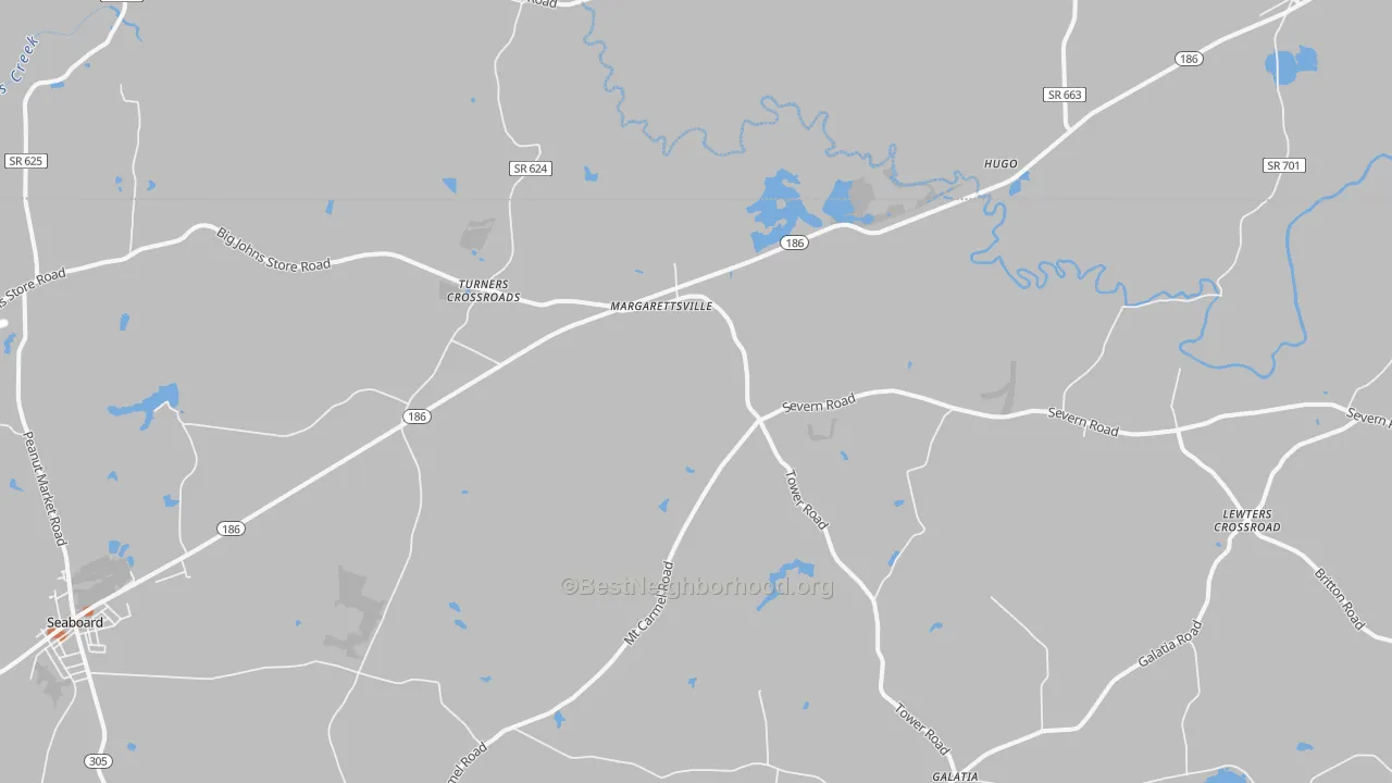 Bike Grade map of Margarettsville, NC
