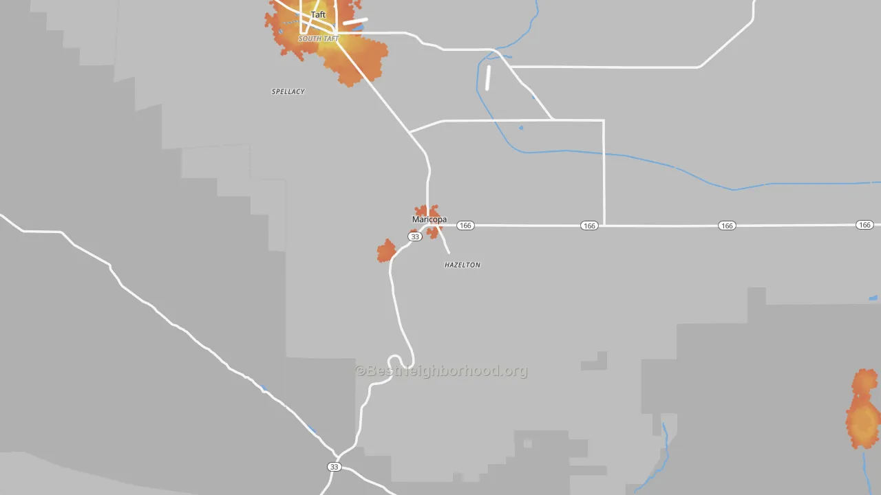 Bike Grade map of Maricopa, CA