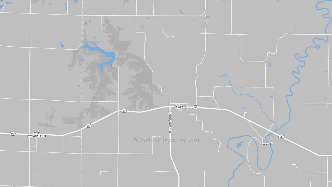 Bike Grade map of Marietta, IL