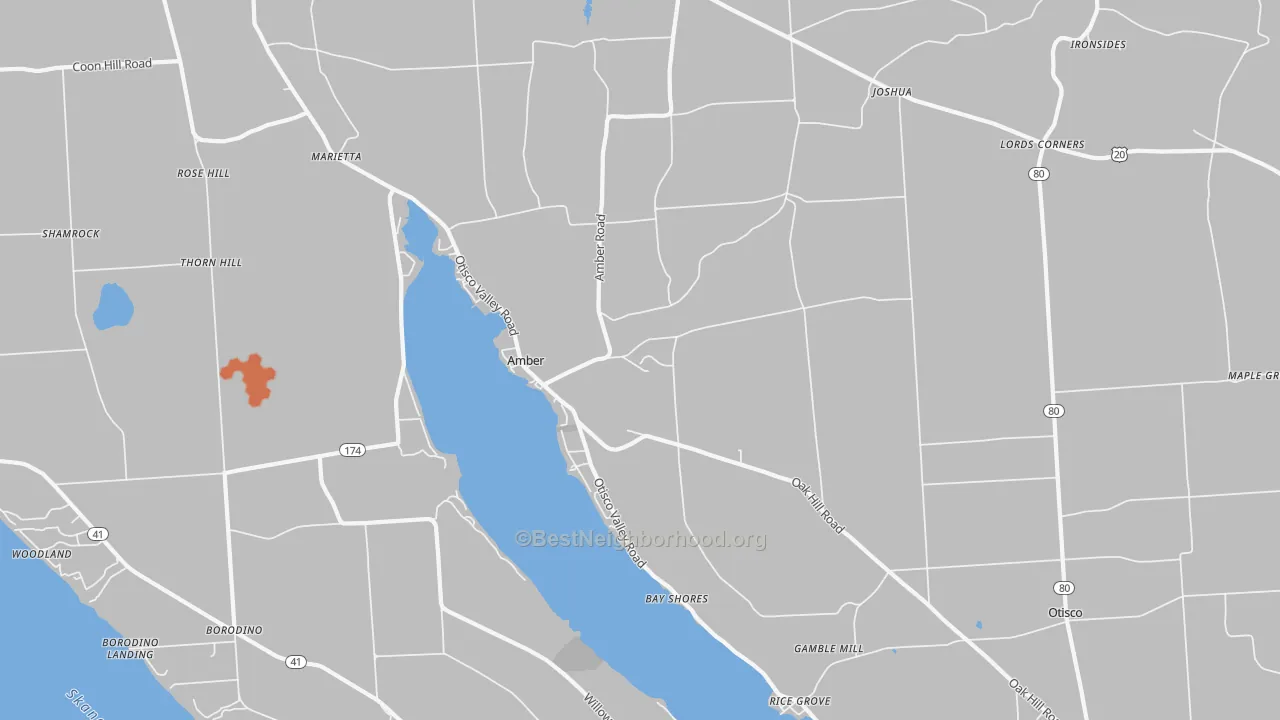 Bike Grade map of Marietta, NY