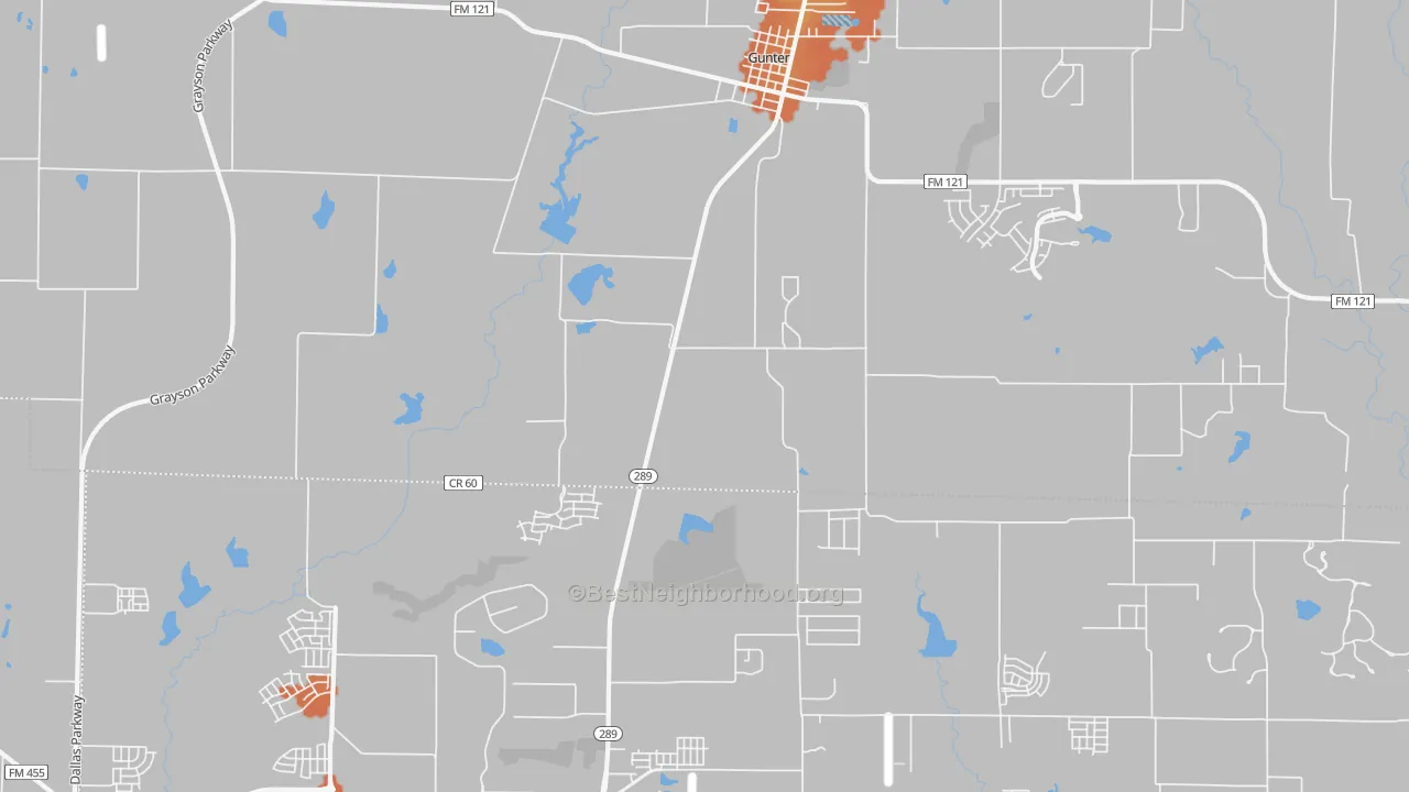 Bike Grade map of Marilee, TX