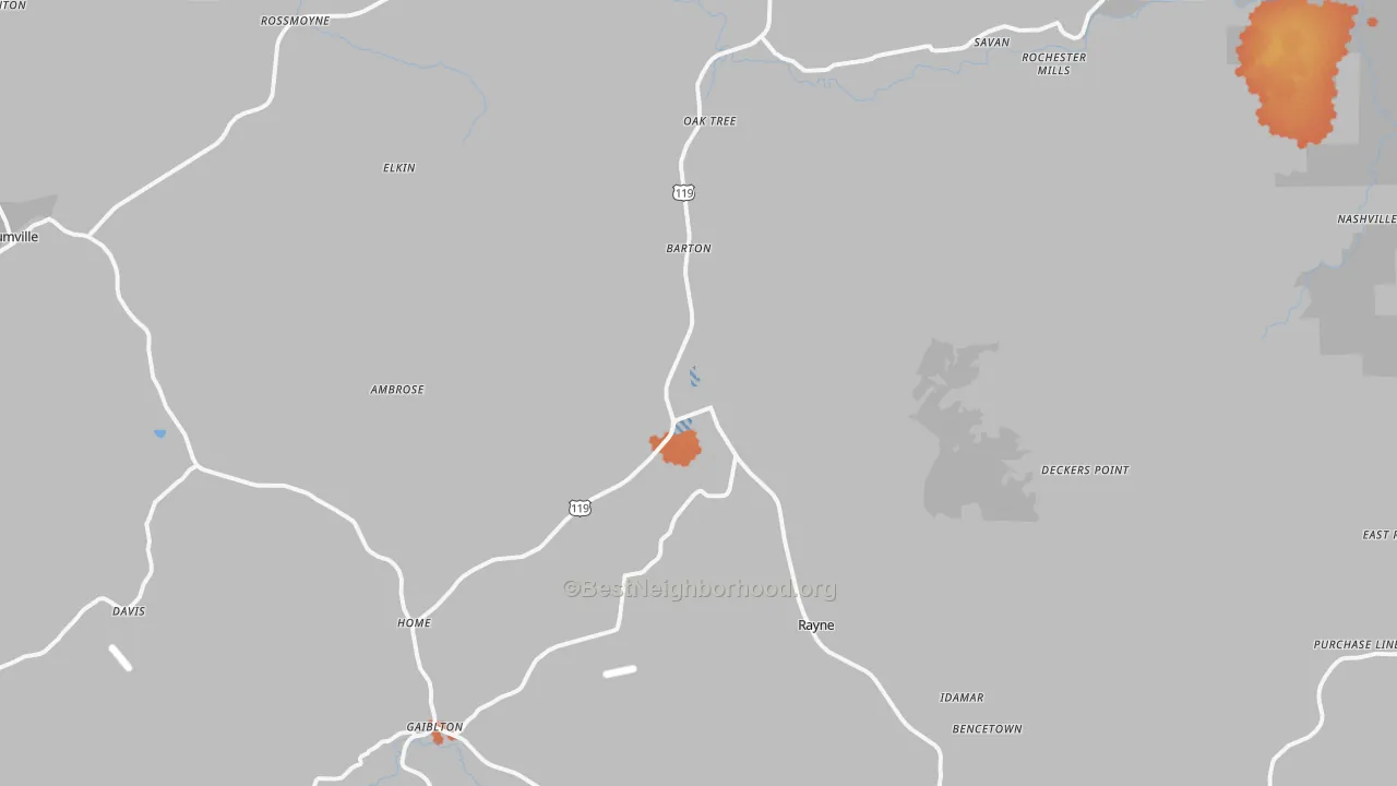 Bike Grade map of Marion Center, PA
