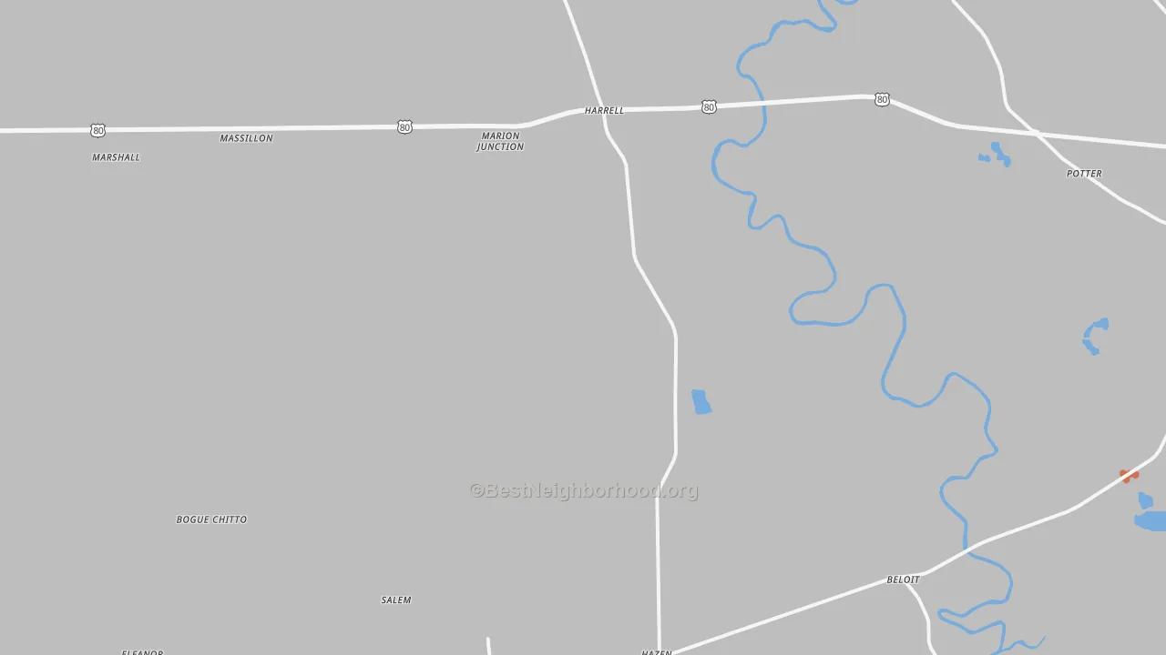 Bike Grade map of Marion Junction, AL