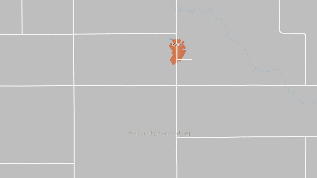 Bike Grade map of Marion, SD