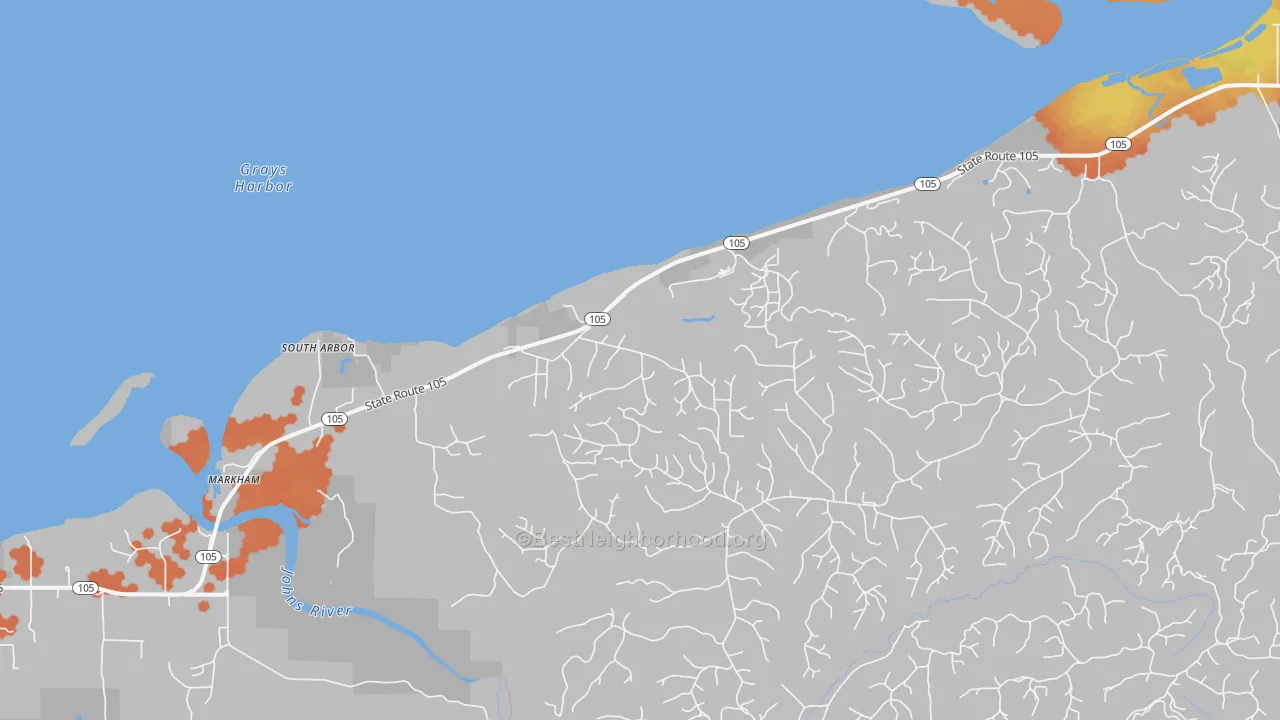 Bike Grade map of Markham, WA