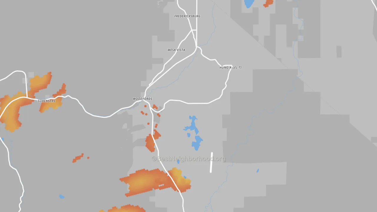Bike Grade map of Markleeville, CA