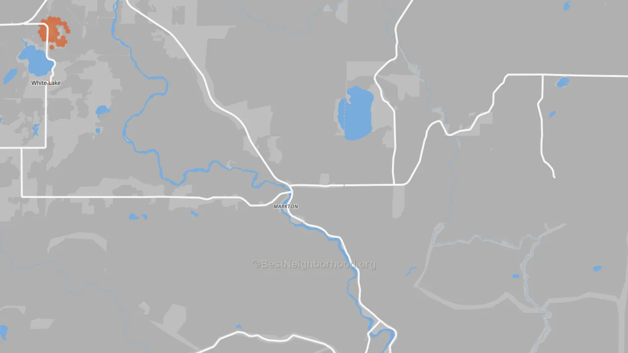Bike Grade map of Markton, WI