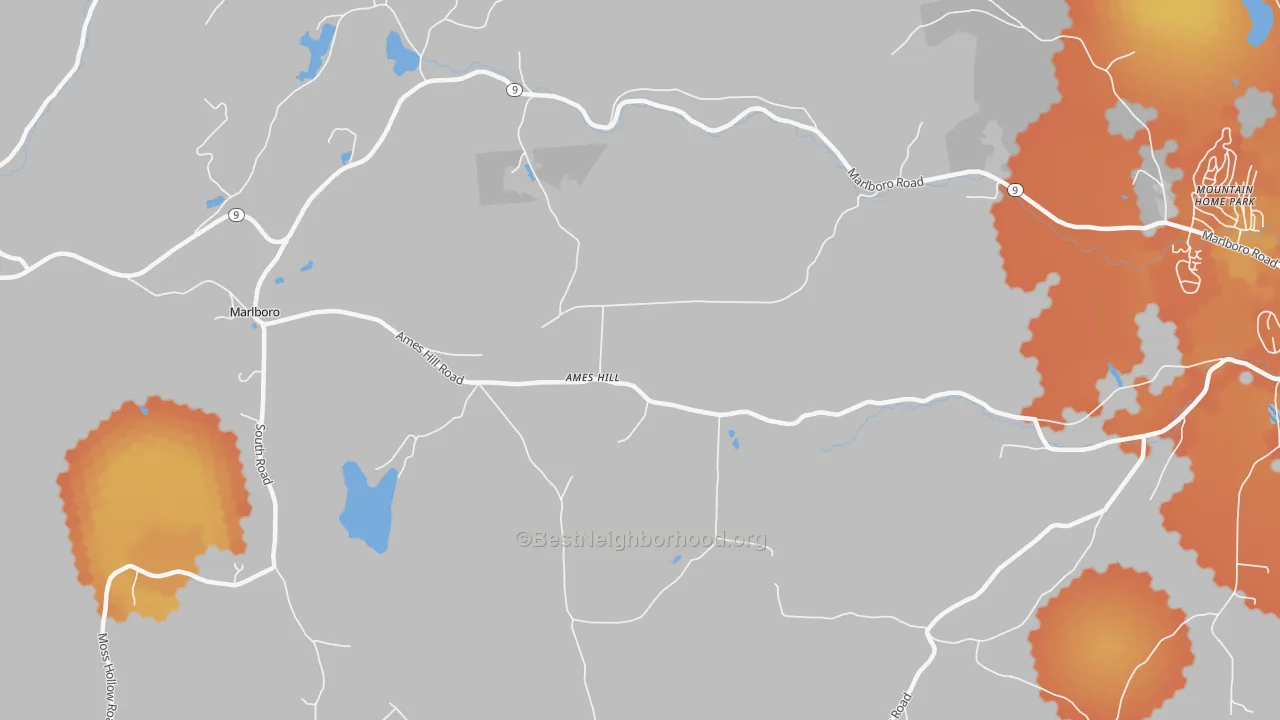 Bike Grade map of Marlboro, VT