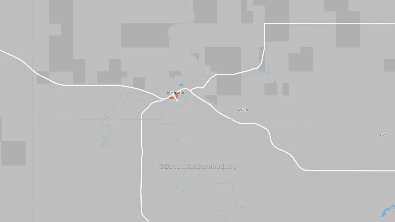 Bike Grade map of Marmarth, ND