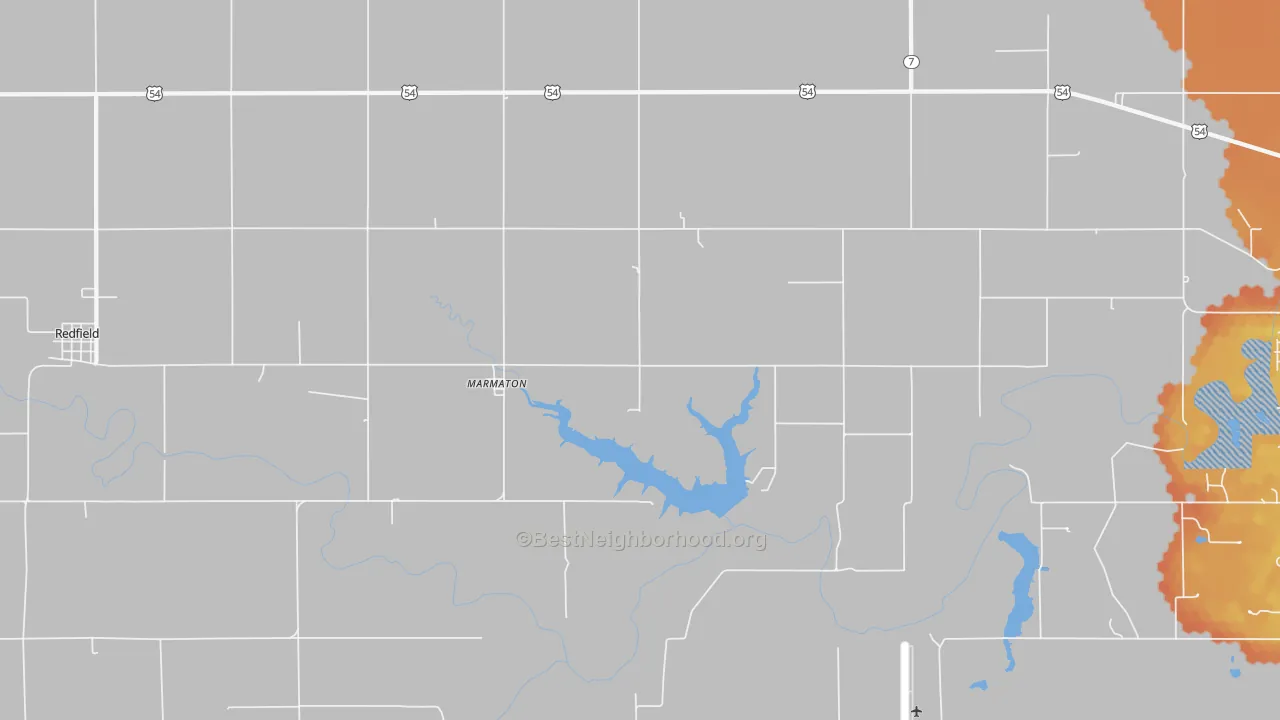 Bike Grade map of Marmaton, KS