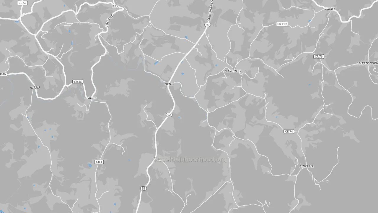 Bike Grade map of Marquess, WV