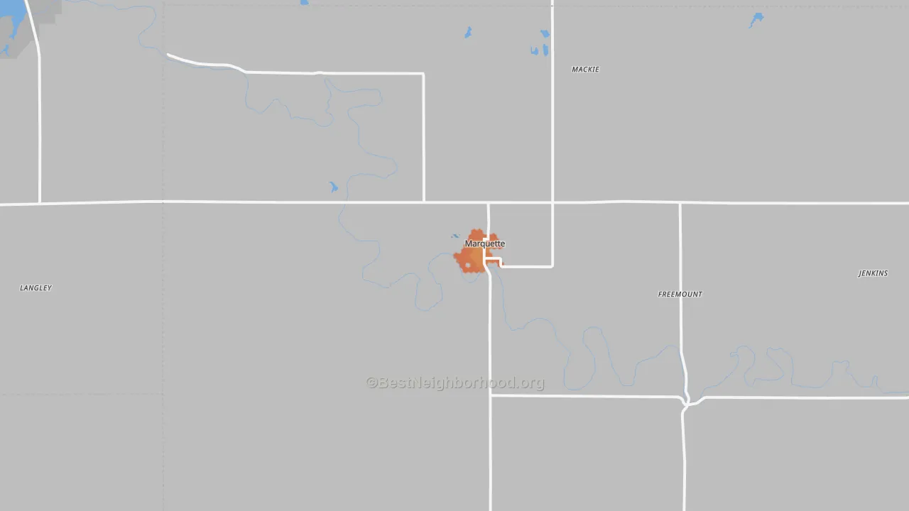 Bike Grade map of Marquette, KS