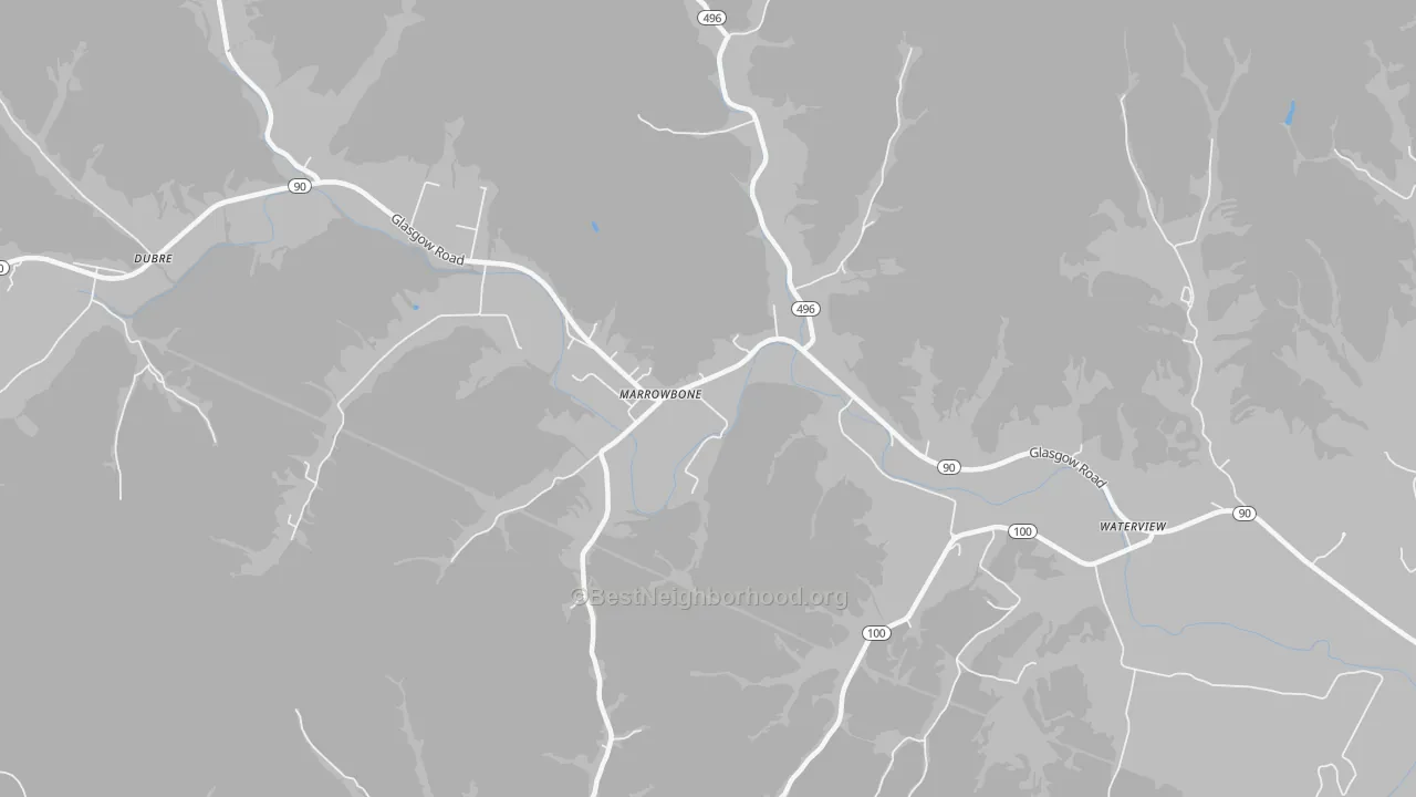 Bike Grade map of Marrowbone, KY