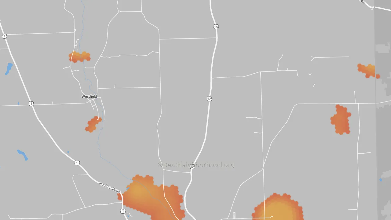 Bike Grade map of Mars Hill-Blaine, ME