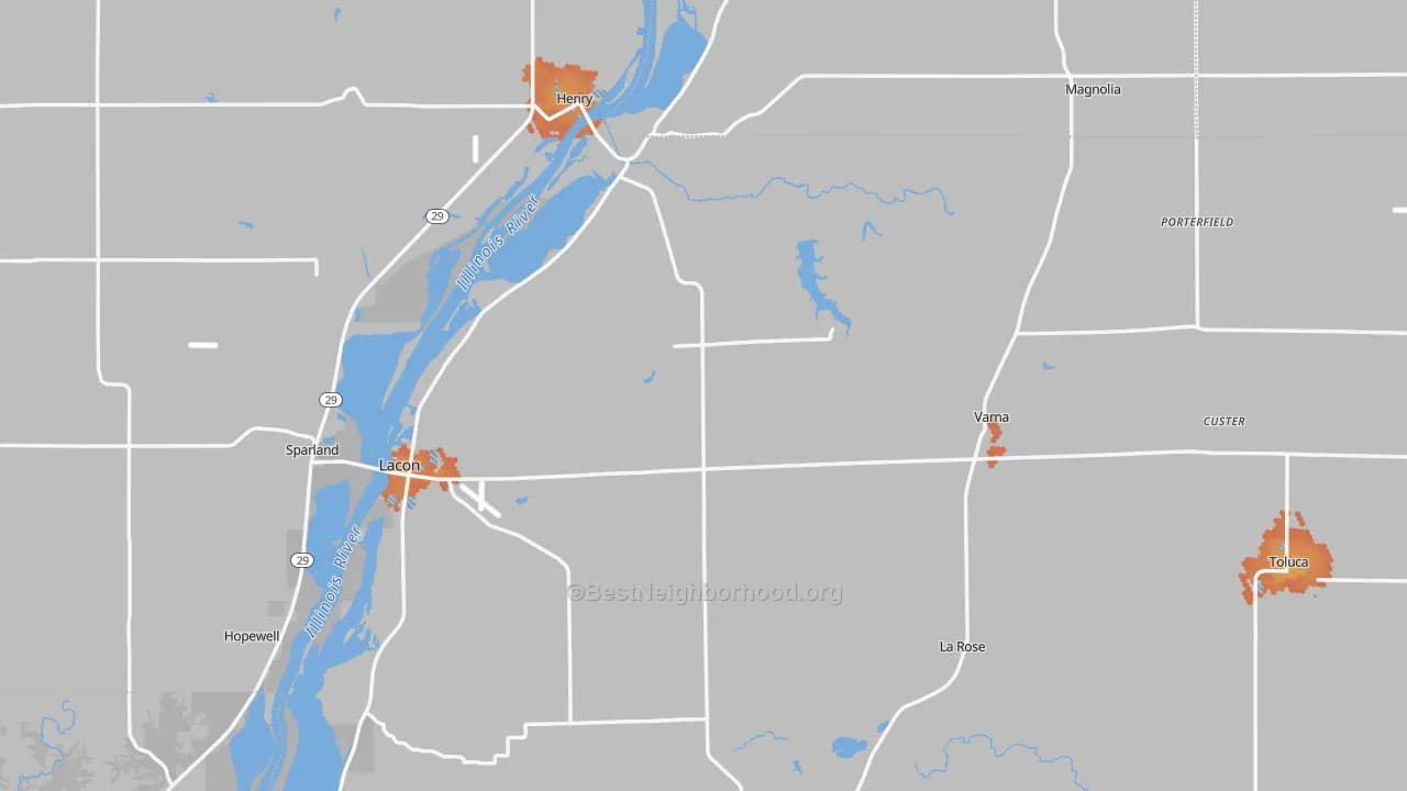 Bike Grade map of Marshall County, IL