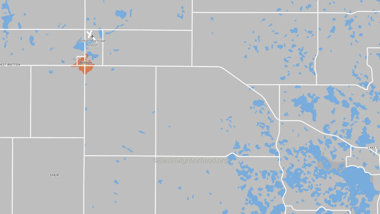Bike Grade map of Marshall County, SD
