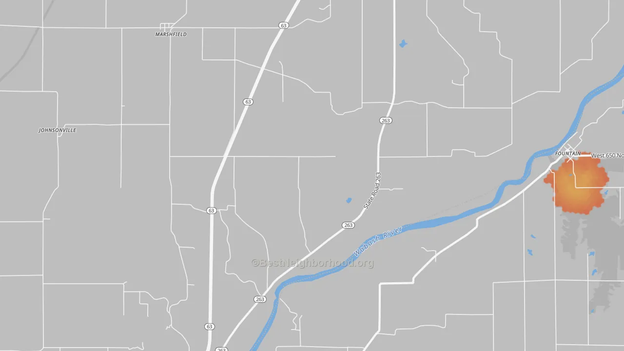 Bike Grade map of Marshfield, IN