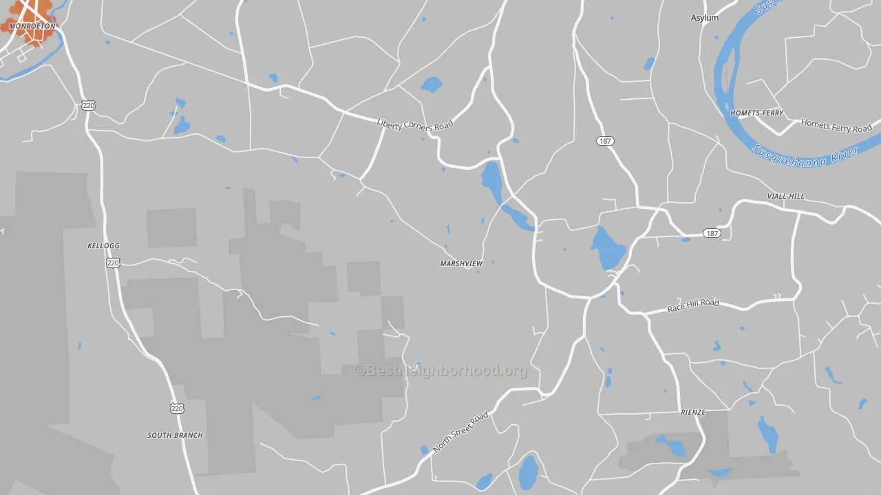 Bike Grade map of Marshview, PA