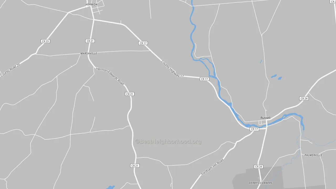 Bike Grade map of Marshville, NY