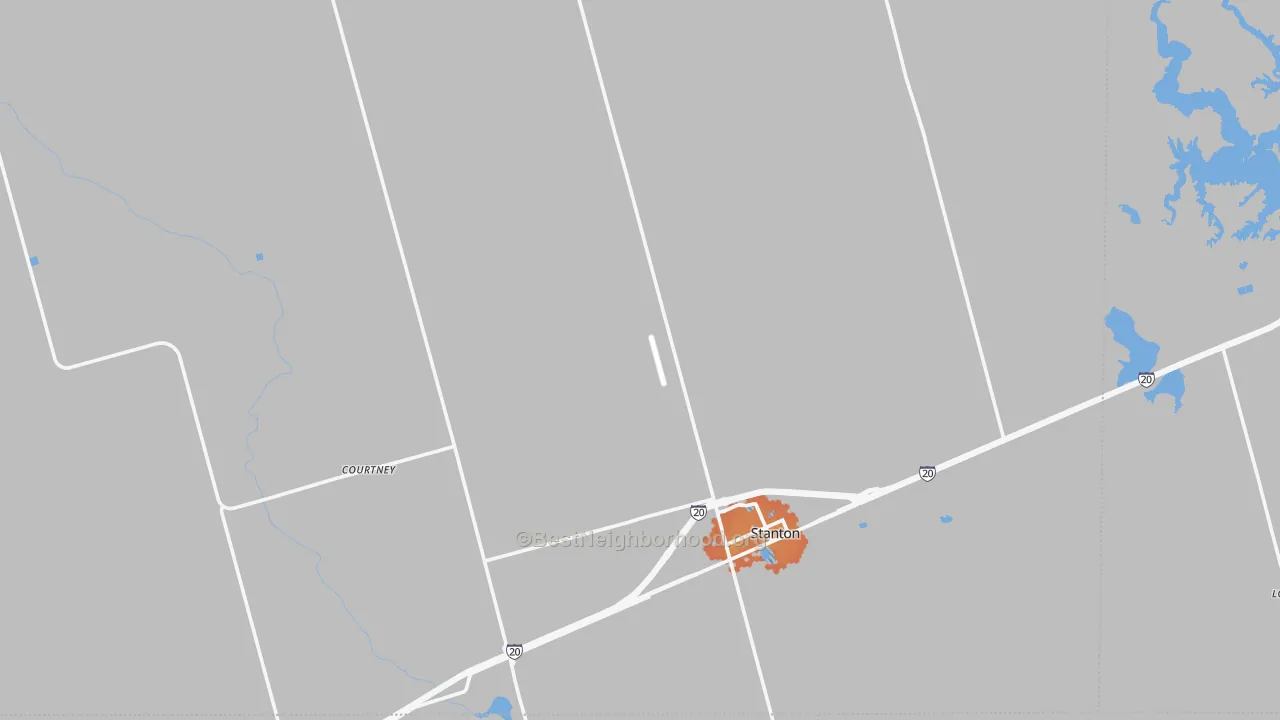 Bike Grade map of Martin County, TX