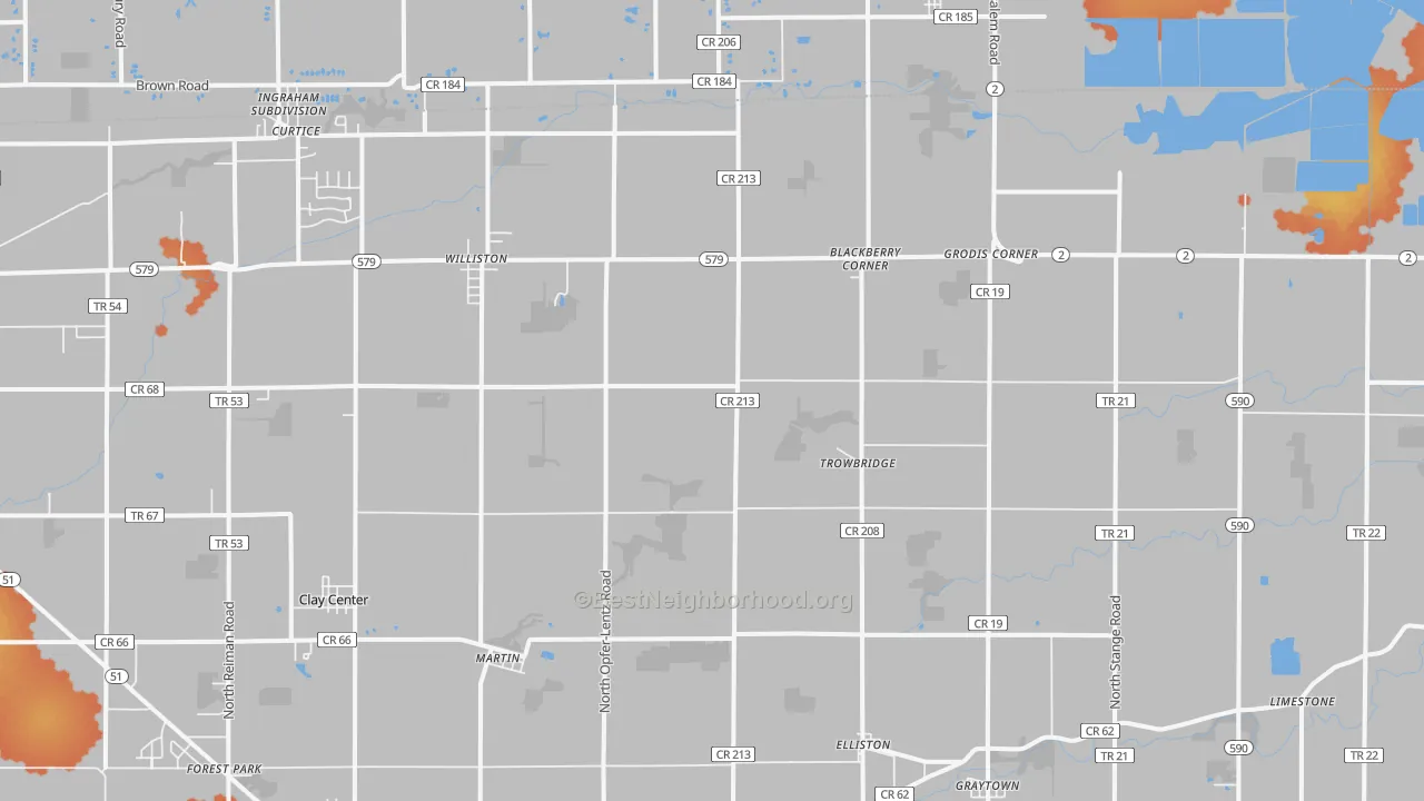 Bike Grade map of Martin, OH