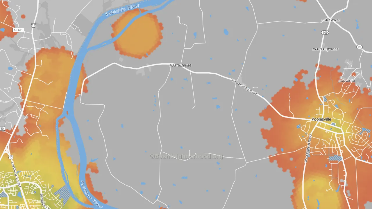 Bike Grade map of Martinsburg, MD