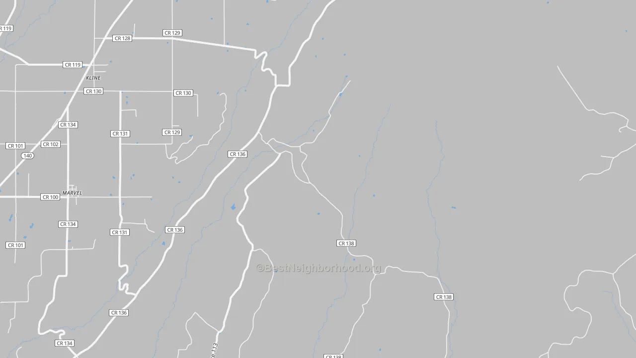 Bike Grade map of Marvel, CO